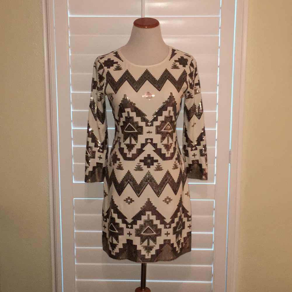 Knit sequined party dress!